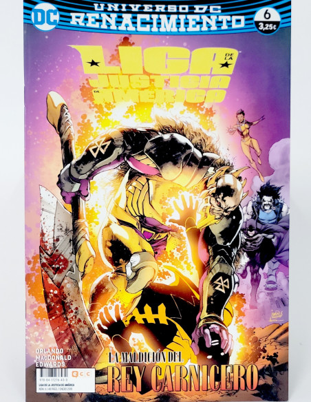 CÓMIC DE KIOSCO LIGA DE LA JUSTICIA DE AMÉRICA 6 UNIVERSO DC EDICIONES ECC RENACIMIENTO GRAPA