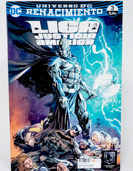 CÓMIC DE KIOSCO LIGA DE LA JUSTICIA DE AMÉRICA 3 UNIVERSO DC EDICIONES ECC RENACIMIENTO GRAPA