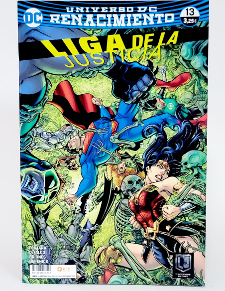 CÓMIC DE KIOSCO LIGA DE LA JUSTICIA 13 UNIVERSO DC 68 EDICIONES ECC RENACIMIENTO GRAPA