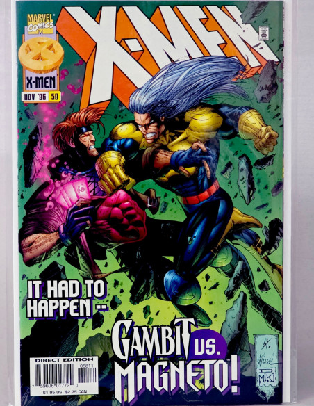 DE KIOSCO ESTADO X MEN NOV 96 GAMBIT VS MAGNETO 58 MARVEL COMICS