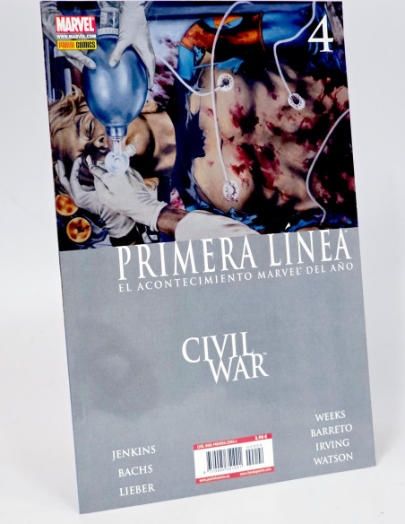 CÓMIC DE KIOSCO CIVIL WAR PRIMERA LÍNEA 4 PANINI CÓMICS MARVEL