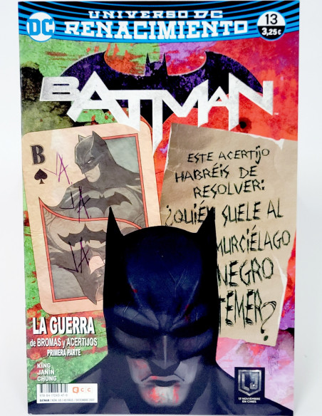 CÓMIC DE KIOSCO BATMAN 13 UNIVERSO DC 68 RENACIMIENTO ECC GRAPA