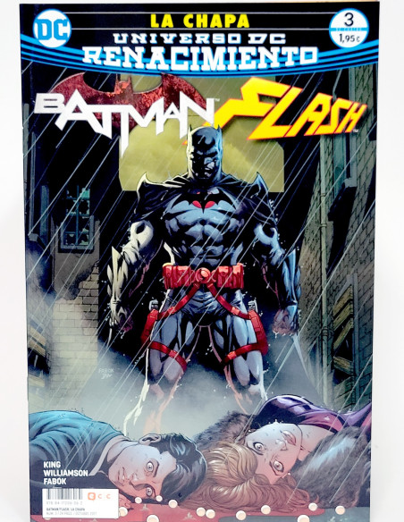CÓMIC DE KIOSCO LA CHAPA BATMAN FLASH 3 UNIVERSO DC RENACIMIENTO ECC GRAPA