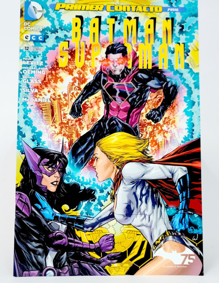 CÓMIC DE KIOSCO BATMAN SUPERMAN PRIMER CONTACTO 12 UNIVERSO DC ECC GRAPA