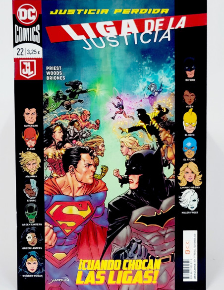 CÓMIC DE KIOSCO EL AÑO DEL VILLANO LIGA DE LA JUSTICIA 22 DC 77 ECC EDICIONES GRAPA 2020