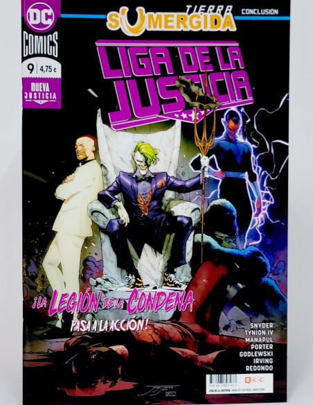 CÓMIC DE KIOSCO NUEVA TIERRA SUMERGIDA LIGA DE LA JUSTICIA 9 DC 87 ECC EDICIONES GRAPA 2019