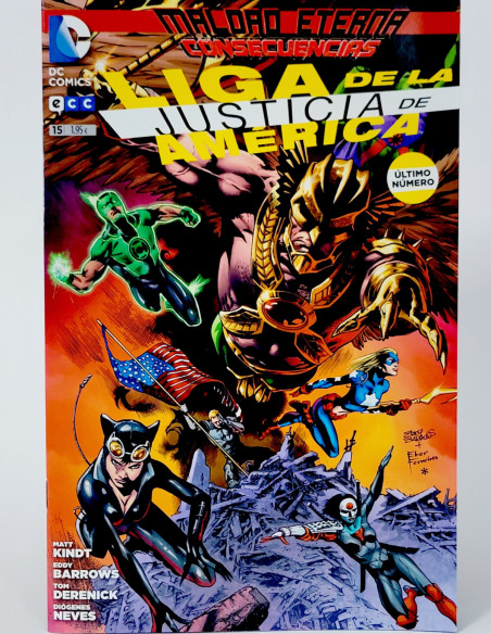 CÓMIC DE KIOSCO MALDAD ETERNA LIGA DE LA JUSTICIA DE AMÉRICA 15 DC ECC EDICIONES GRAPA