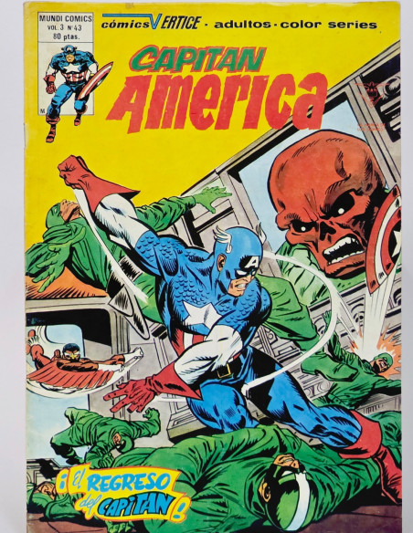 CÓMIC CAPITÁN AMÉRICA 43 VOL.3 EL REGRESO VERTICE MARVEL VOLUMEN MUY BUEN ESTADO