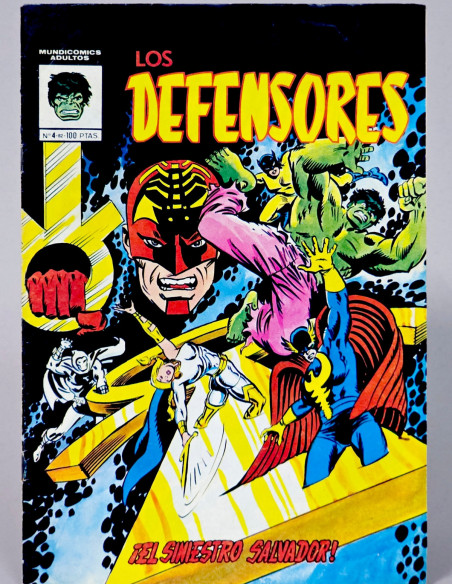 CÓMIC LOS DEFENSORES 4 EL SINIESTRO SALVADOR VERTICE MARVEL MUNDICOMICS MUY BUEN ESTADO