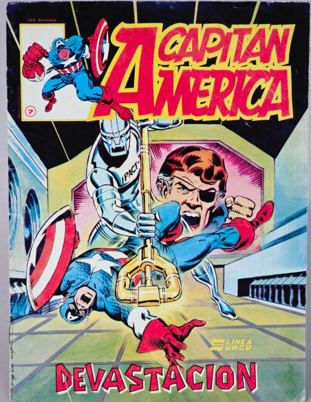 CÓMIC CAPITÁN AMÉRICA 7 DEVASTACIÓN LINEA SURCO VERTICE MARVEL BUEN ESTADO