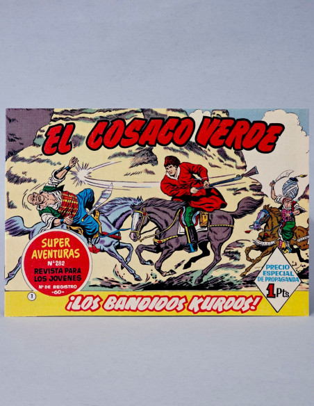 CÓMIC DE KIOSCO EL COSACO VERDE 1 LOS BANDIDOS KURDOS FACSÍMIL