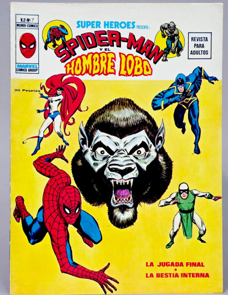 CÓMIC DE KIOSCO SUPER HEROES 7 SPIDERMAN HOMBRE LOBO LA JUGADA VOL.2 VERTICE VOLUMEN MARVEL