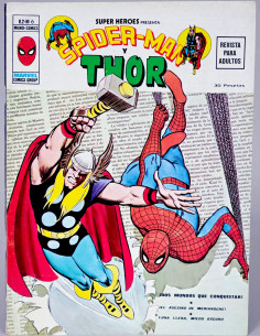 CÓMIC DE KIOSCO SUPER HEROES 6 SPIDERMAN Y THOR MUNDOS...