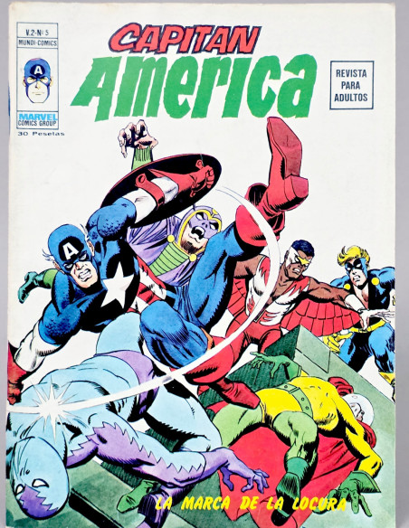 CÓMIC EXCELENTE CAPITÁN AMÉRICA 5 LA MARCA DE LA LOCURA VOL.2 VERTICE VOLUMEN MARVEL