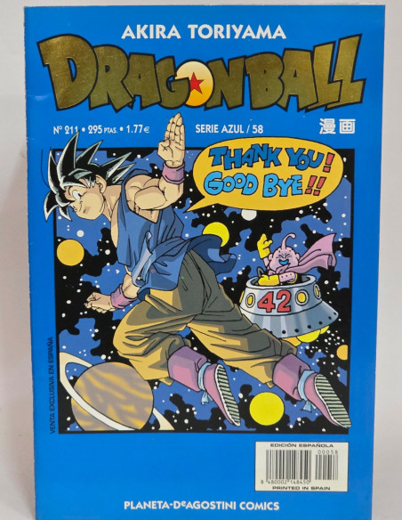 CÓMIC DRAGON BALL 211 SERIE AZUL 58 PLANETA DE AGOSTINI MUY BUEN ESTADO