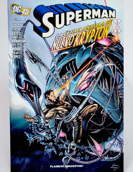 CÓMIC DE KIOSCO SUPERMAN ÚLTIMA BATALLA NUEVO KRYPTO 43 DC VOL.2 PLANETA DEAGOSTINI VOLUMEN GRAPA