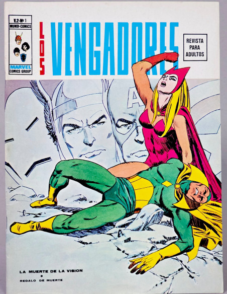 CÓMIC DE KIOSCO LOS VENGADORES 1 VOL.2 LA MUERTE DE LA VISION VERTICE VOLUMEN MARVEL