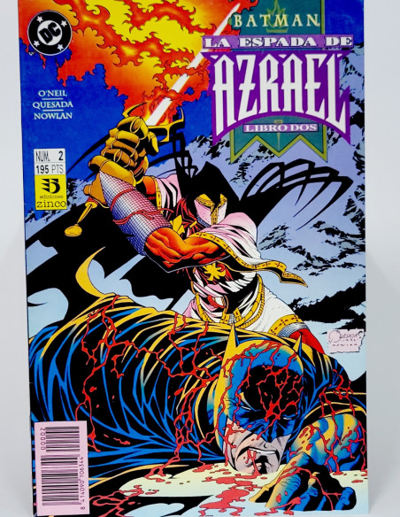CÓMIC DE KIOSCO BATMAN LA ESPADA DE AZRAEL 2 LIBRO DOS DC EDICIONES ZINCO GRAPA