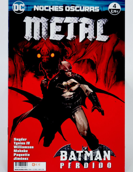 CÓMIC DE KIOSCO NOCHES OSCURAS METAL 4 BATMAN PERDIDO DC ECC GRAPA