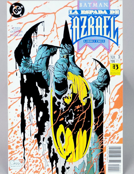 CÓMIC EXCELENTE BATMAN LA ESPADA DE AZRAEL 3 LIBRO TRES DC EDICIONES ZINCO GRAPA