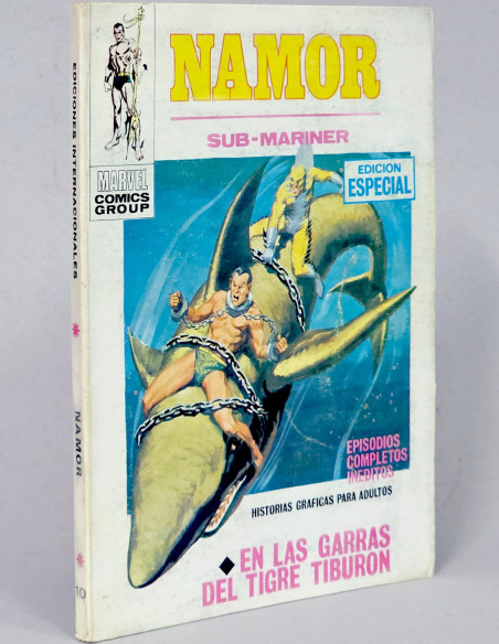 CÓMIC NAMOR 10 EN LAS GARRAS DEL TIGRE TIBURÓN VERTICE VOL.1 MARVEL TACO VOLUMEN BUEN ESTADO