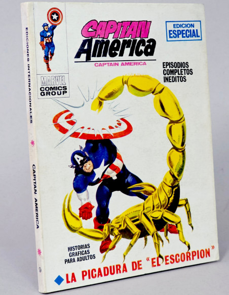 CÓMIC CAPITÁN AMÉRICA 9 LA PICADURA ESCORPIÓN VOL.1 VERTICE MARVEL VOLUMEN TACO MUY BUEN ESTADO