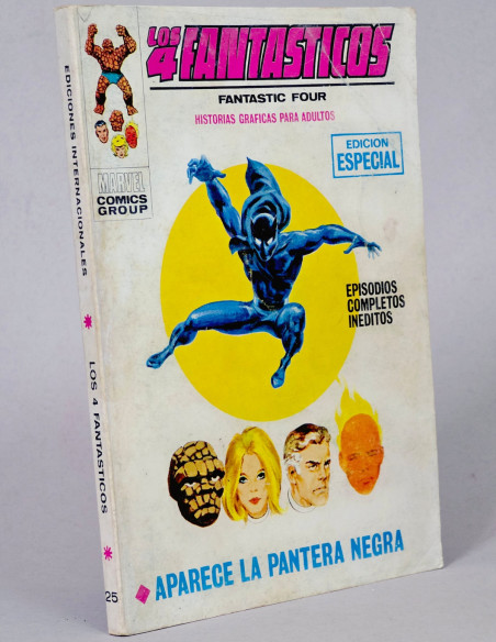 CÓMIC LOS 4 FANTASTICOS 25 APARECE LA PANTERA NEGRA VOL.1 VERTICE MARVEL VOLUMEN TACO BUEN ESTADO