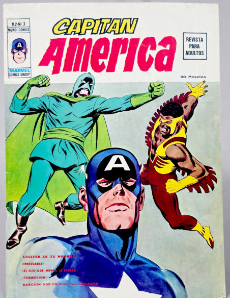 CÓMIC EXCELENTE CAPITAN AMÉRICA 3 LUCIFER ES TU NOMBRE VOL.2 VERTICE VOLUMEN MARVEL