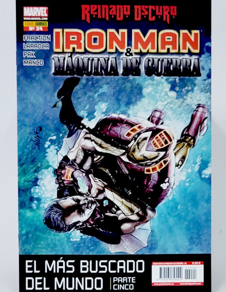 CÓMIC DE KIOSCO REINADO OSCURO IRON MAN MÁQUINA DE GUERRA 24 PANINI MARVEL GRAPA