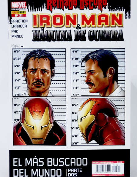 CÓMIC DE KIOSCO REINADO OSCURO IRON MAN MÁQUINA DE GUERRA 21 PANINI MARVEL GRAPA