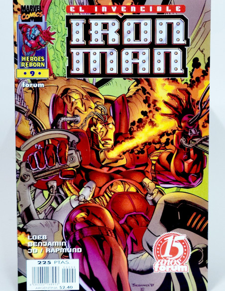 CÓMIC DE KIOSCO HEROES REBORN IRON MAN 9 FORUM MARVEL GRAPA