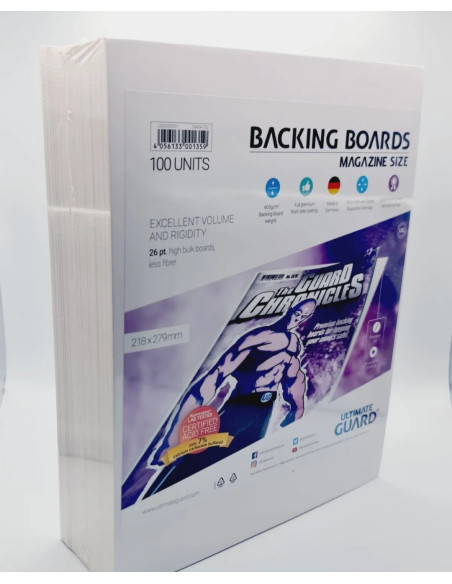 BACKING BOARDS CURRENT MAGAZINE SIZE 400g ULTIMATE GUARD TAPAS TRASERAS CARTON COMICS 218x279mm