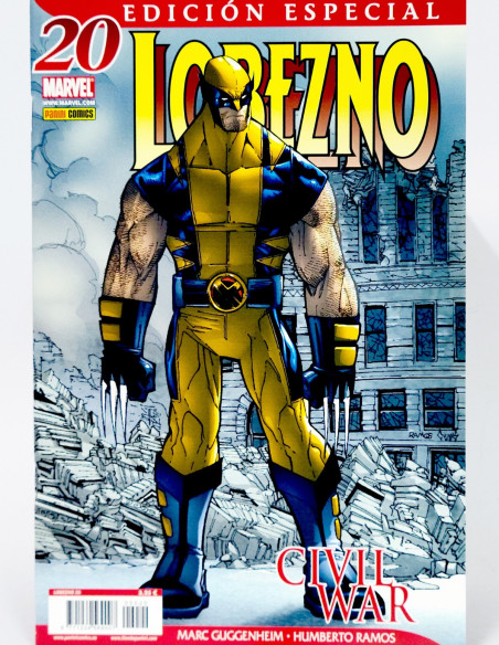 CÓMIC DE KIOSCO LOBEZNO 20 CIVIL WAR EDICIÓN ESPECIAL PANINI VOL.5 MARVEL VOLUMEN GRAPA