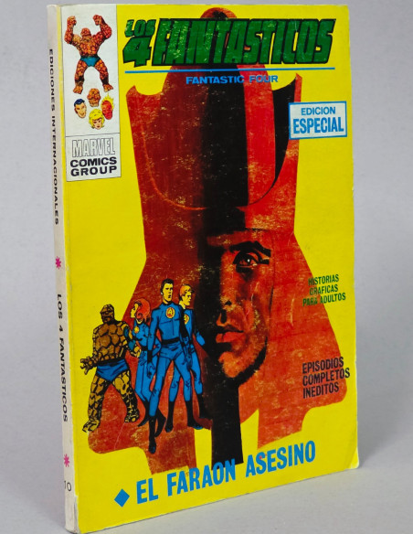 CÓMIC LOS 4 FANTASTICOS 10 EL FARAÓN ASESINO VOL.1 VERTICE MARVEL VOLUMEN TACO NORMAL/BUEN ESTADO
