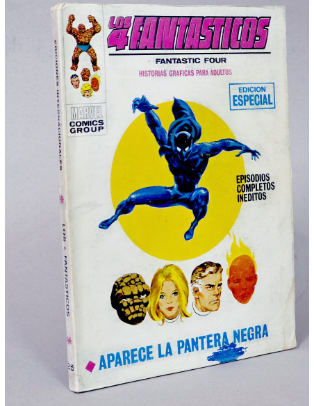 CÓMIC LOS 4 FANTASTICOS 25 APARECE LA PANTERA NEGRA VOL.1 VERTICE MARVEL VOLUMEN TACO BUEN ESTADO