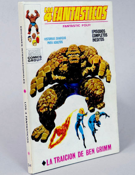 CÓMIC LOS 4 FANTASTICOS 34 LA TRAICIÓN VOL.1 VERTICE MARVEL VOLUMEN TACO CASI EXCELENTE ESTADO
