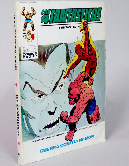 CÓMIC LOS 4 FANTASTICOS 51 GUERRA CONTRA EL NAMOR VOL.1 VERTICE MARVEL VOLUMEN TACO BUEN ESTADO