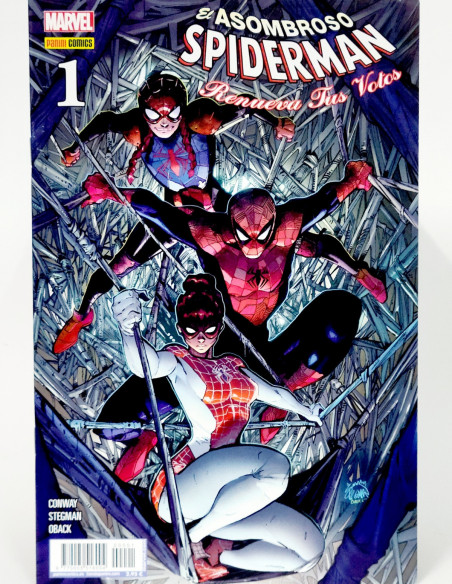 CÓMIC DE KIOSCO EL ASOMBROSO SPIDERMAN 1 RENUEVA TUS VOTOS PANINI MARVEL GRAPA