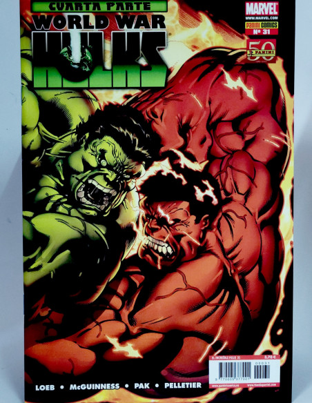 CÓMIC DE KIOSCO LOS INCREÍBLES HULKS 31 WORLD WAR CUARTA PARTE PANINI MARVEL GRAPA