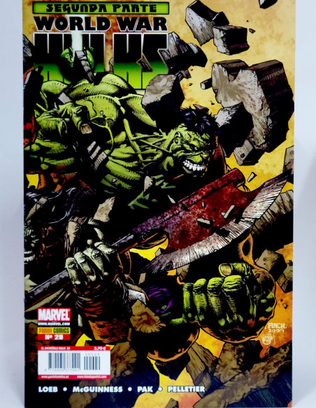 CÓMIC DE KIOSCO LOS INCREÍBLES HULKS 29 WORLD WAR SEGUNDA PARTE PANINI MARVEL GRAPA