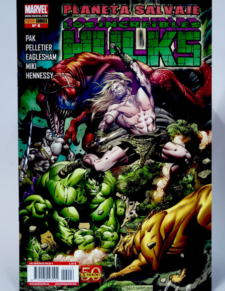 CÓMIC DE KIOSCO LOS INCREÍBLES HULKS 6 PLANETA SALVAJE PANINI MARVEL GRAPA