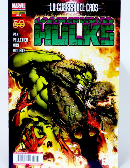 CÓMIC DE KIOSCO LOS INCREÍBLES HULKS 4 LA GUERRA DEL CAOS PANINI MARVEL GRAPA