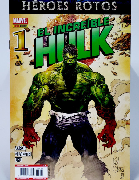 CÓMIC DE KIOSCO EL INCREÍBLE HULK 1 HÉROES ROTOS PANINI MARVEL GRAPA