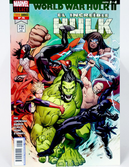 CÓMIC DE KIOSCO WORLD WAR HULK EL INCREÍBLE HULK 75 PANINI MARVEL