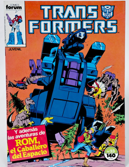 CÓMIC DE KIOSCO TRANSFORMERS 23 FORUM MARVEL GRAPA