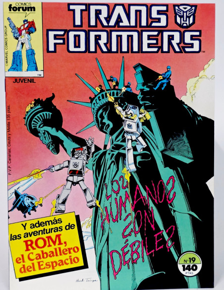 CÓMIC DE KIOSCO TRANSFORMERS 19 FORUM MARVEL GRAPA