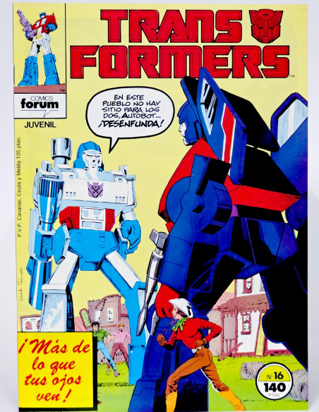 CÓMIC DE KIOSCO TRANSFORMERS 16 FORUM MARVEL GRAPA