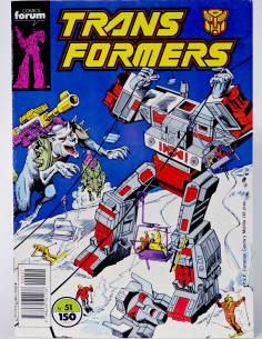CÓMIC TRANSFORMERS 51 FORUM MARVEL GRAPA CASI EXCELENTE...
