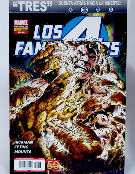 CÓMIC DE KIOSCO LOS 4 CUATRO FANTÁSTICOS 43 TRES CUENTA HACIA MUERTE VOL.7 PANINI MARVEL GRAPA