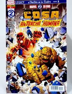 CÓMIC DE KIOSCO MARVEL 2 EN UNO LA COSA Y LA ANTORCHA...